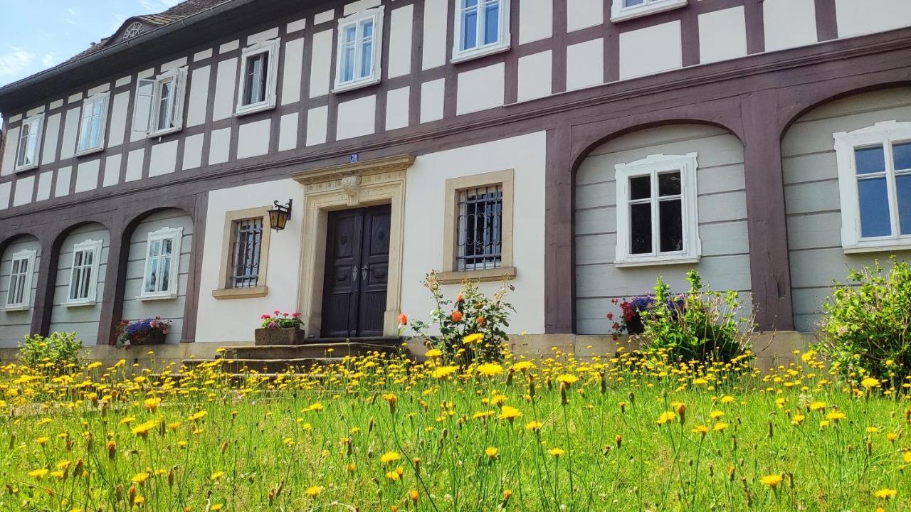 Komfort-Ferienwohnung "Zur Schmiedebruecke" Grossschonau Bagian luar foto