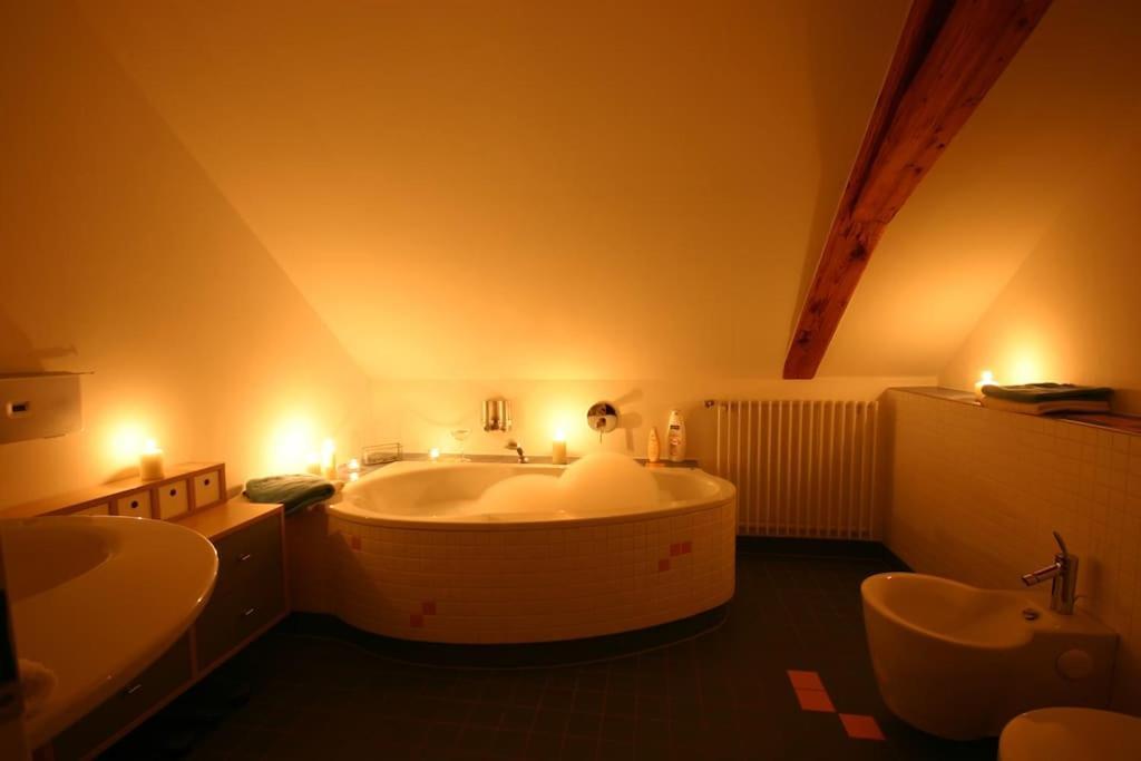 Komfort-Ferienwohnung "Zur Schmiedebruecke" Grossschonau Bagian luar foto